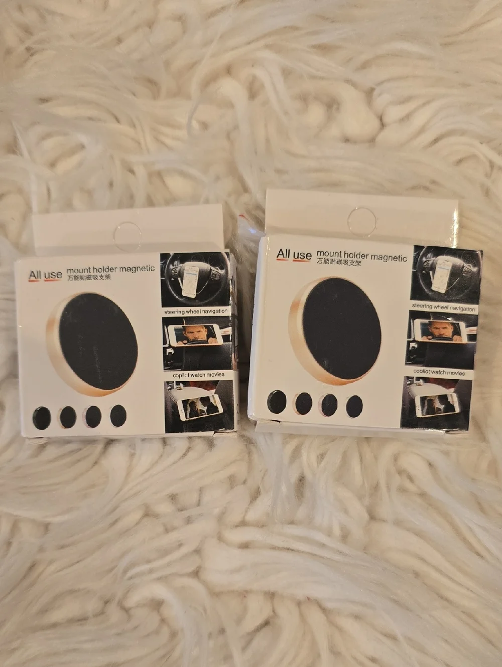 All Use Magnetic Mount Holder - Black & Gold (Set of 2)